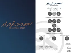 Restaurant Dahoam by Andreas Herbst menu with local ingredient icons and prices