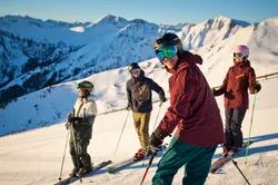 Skiing with the family in Saalbach