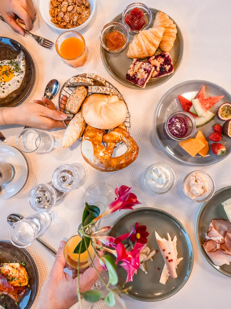 Breakfast table from above