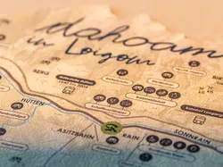 Detailansicht einer Wanderkarte der Region Leogang mit Sehenswürdigkeiten und Wanderwegen