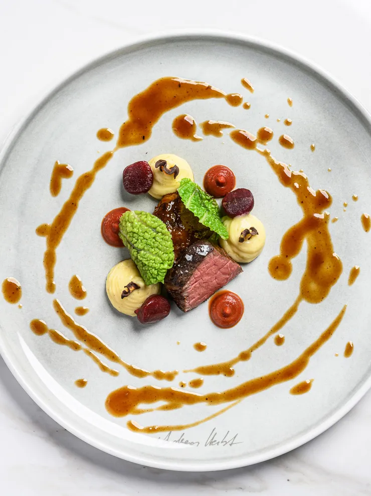 Gourmet meal with ancient carrot in the Resort Riederalm