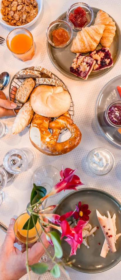 Breakfast table from above
