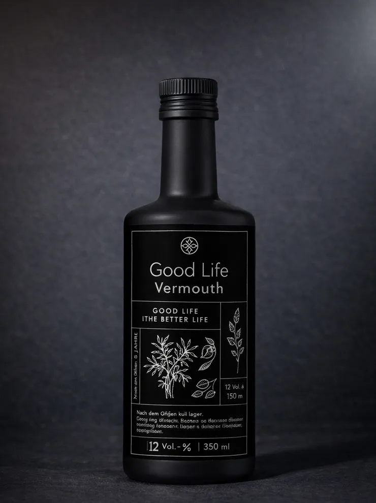 Eine Flasche Good Life Vermouth