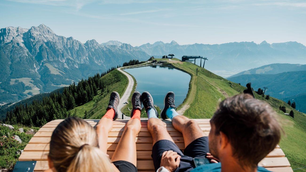 Saalachtaler Höhenweg trail in the region of Salzburgg