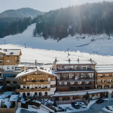 The Riederalm in winter in Saalfelden, Leogang