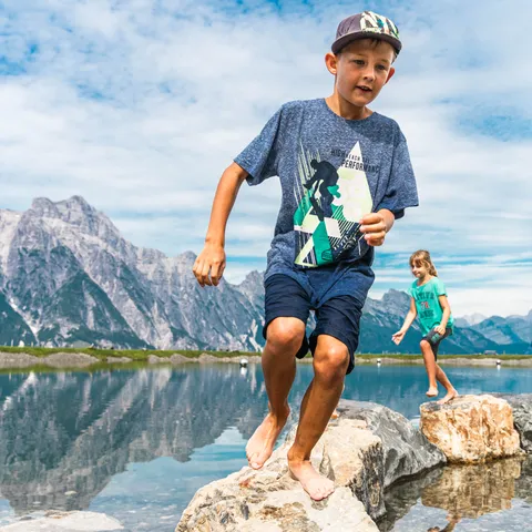 Family trip in summer in Leogang