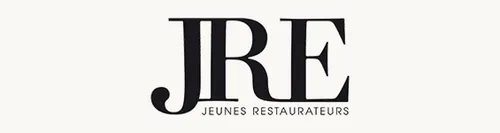 JRE Jeunes Restaurateurs schwarzes Logo auf hellem Hintergrund