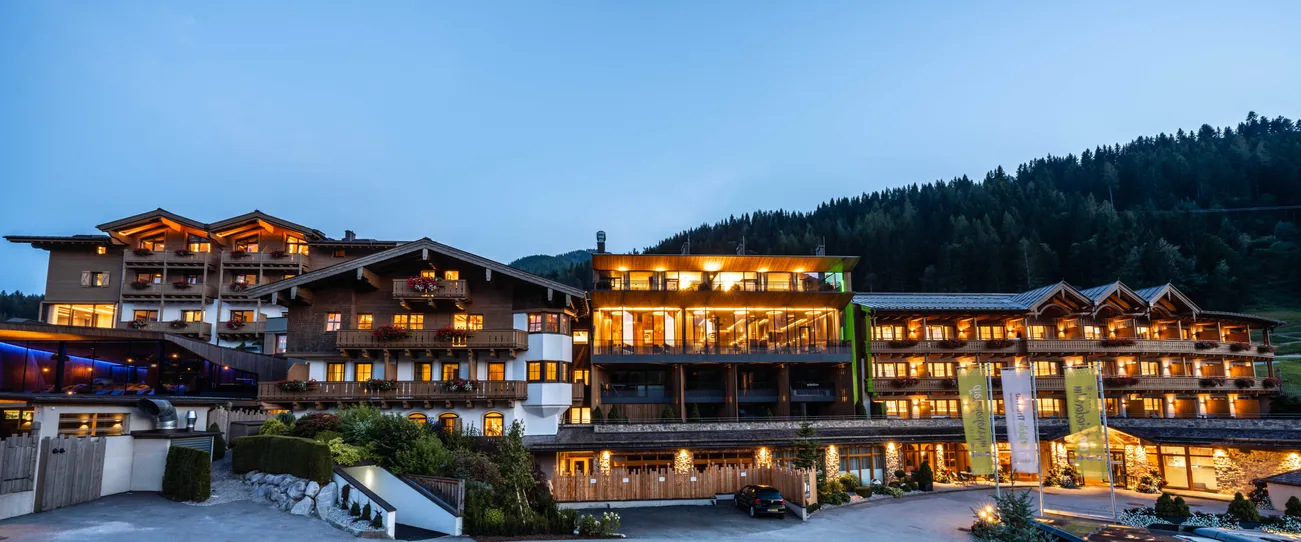 The Riederalm Saalfelden Leogang by night